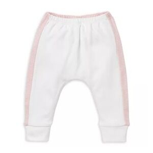 Baby MORI Baby Girls Color Blocked Stripe Yoga Pants 3-6M Pink Organic Cotton